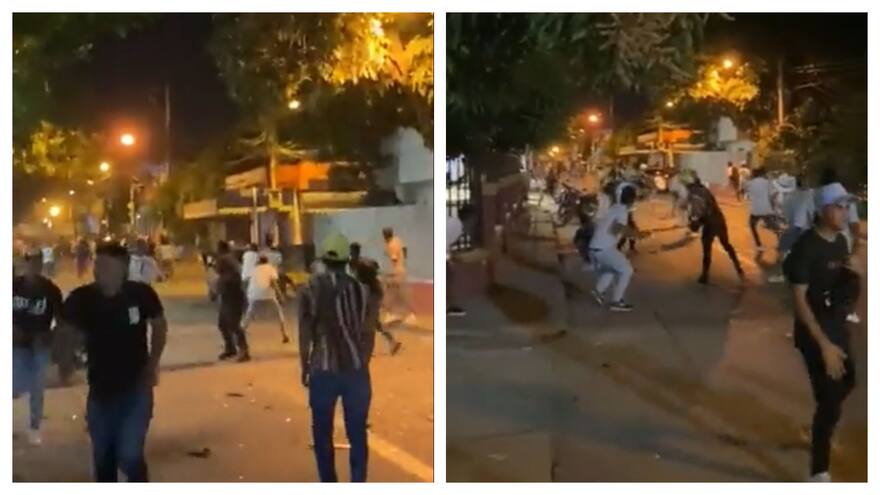 Video de riña en medio de la Batalla de maicena en Santa Marta
