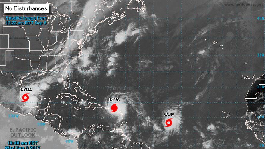 Huracán José se intensifica en el Atlántico y llega a categoría 3