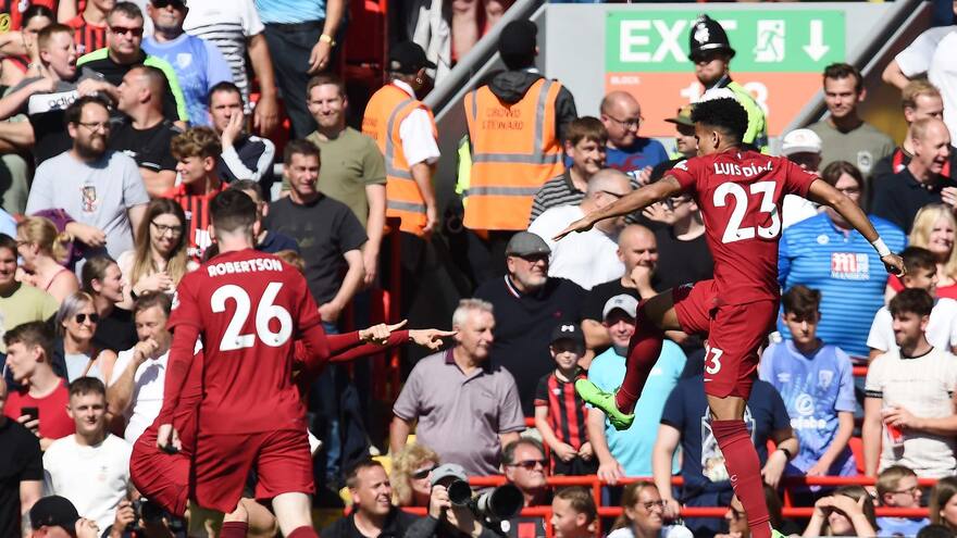 Luis Díaz: doblete de ‘Luchito’ en la goleada histórica del Liverpool