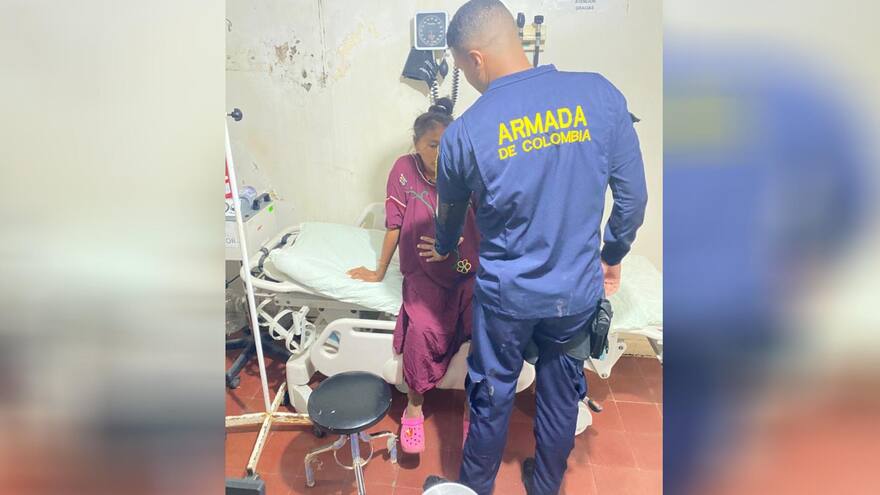 Armada evacuó a mujer indígena en estado de embarazo