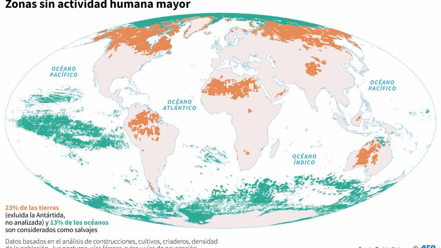 Estos son los cinco países que controlan los reducidos espacios salvajes del planeta
