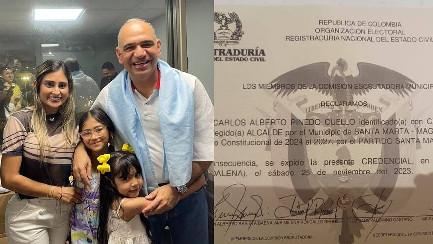Carlos Pinedo recibió credencial como alcalde de Santa Marta
