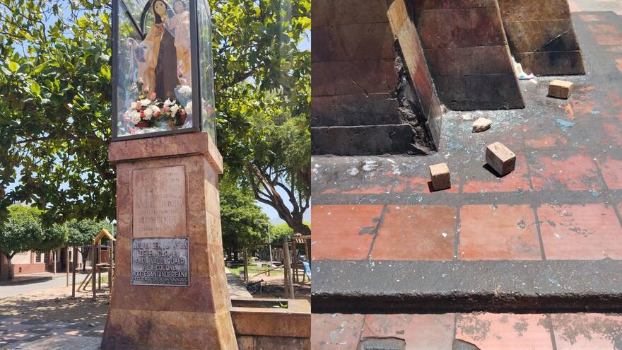 Vandalizaron imagen de la Virgen del Carmen en Valledupar
