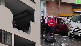 Conductora perdió el control de su vehículo y cayó desde el tercer piso de un parqueadero en Manizales