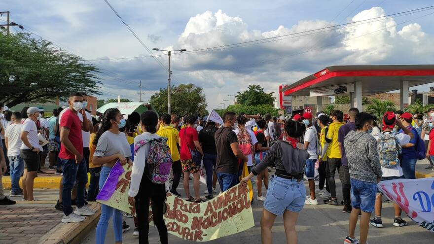 Universitarios lideraron marchas en Valledupar