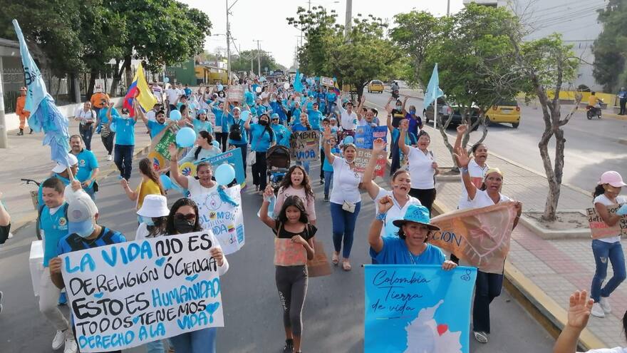 Marcha en Riohacha en contra del aborto