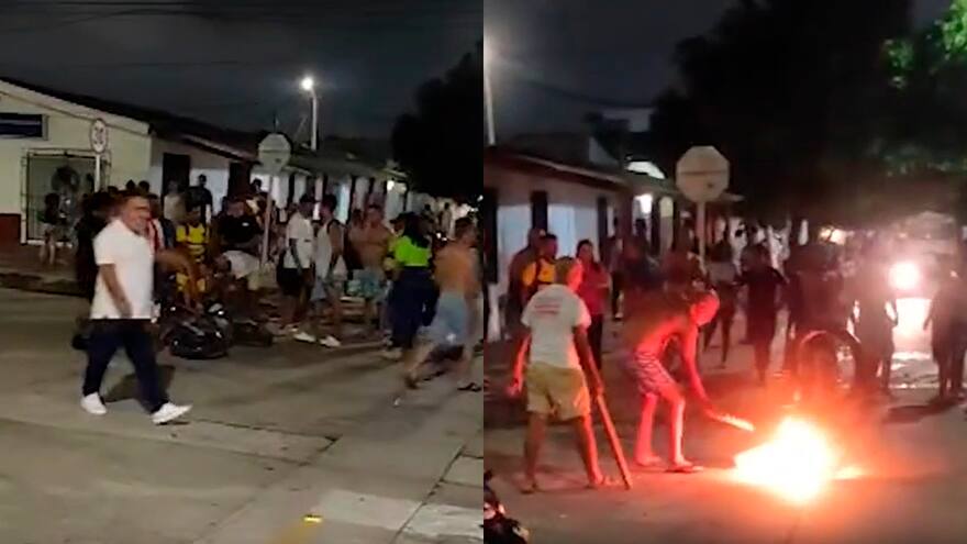 Queman moto de presunto ladrón en el barrio Tayrona
