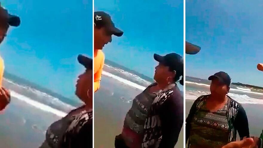 En video | Caseteros agreden a salvavidas por aplicar restricción de playas