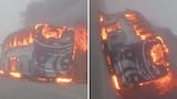 ELN habría incendiado un bus que se movilizaba en la vía Málaga–Pamplona