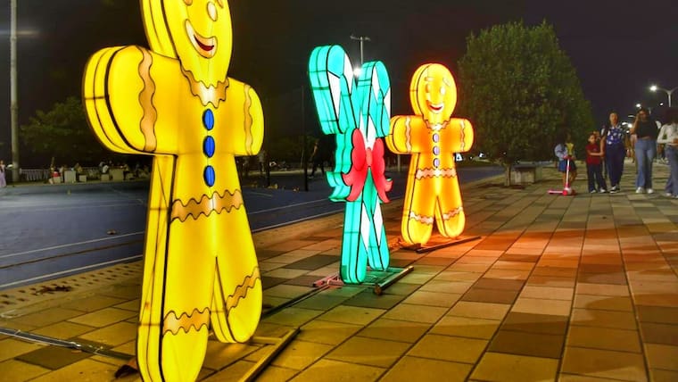 Barranquilla encendió el alumbrado navideño en el Gran Malecón