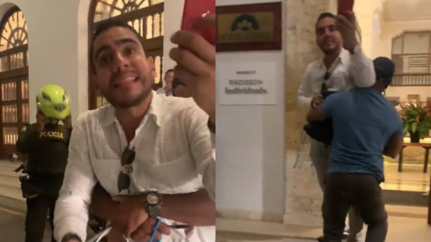 Senador Álex Flórez protagoniza escándalo y se enfrenta a policía en hotel de Cartagena
