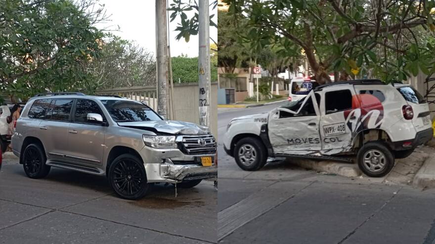 Un hombre resulta herido en un fuerte accidente en el norte de Barranquilla