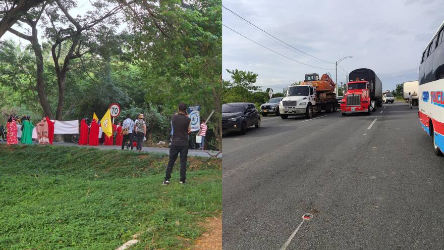 Varias vías del Cesar están bloqueadas por comunidades étnicas