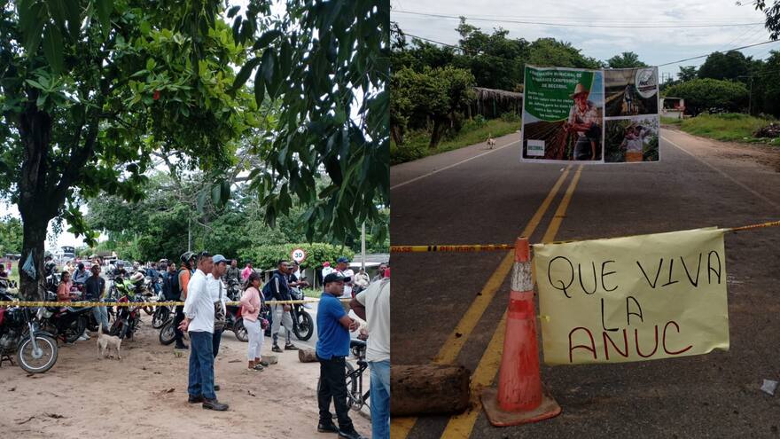 Cesar: campesinos bloquean vías principales de la Troncal del Caribe