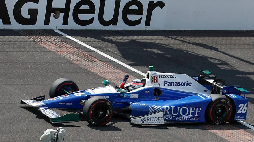 Takuma Sato, primer japonés que gana las 500 Millas de Indianápolis