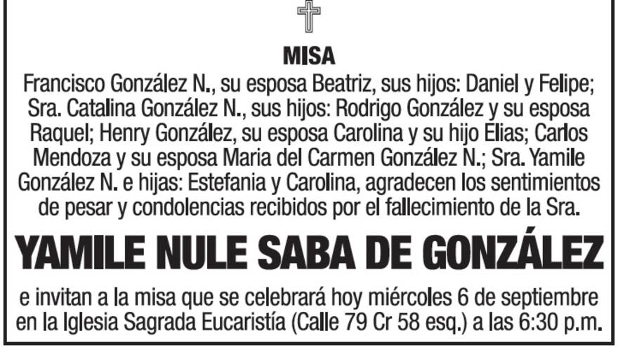 Yamile Nule Saba de González
