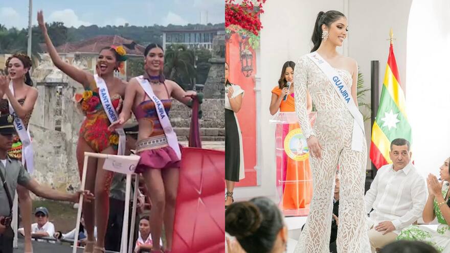 Señorita Guajira se descompensa por golpe de calor durante desfile en Cartagena