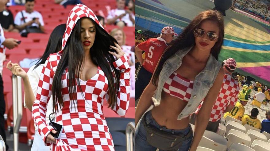 Ivana Knoll, la croata considerada la hincha más bella de Qatar 2022