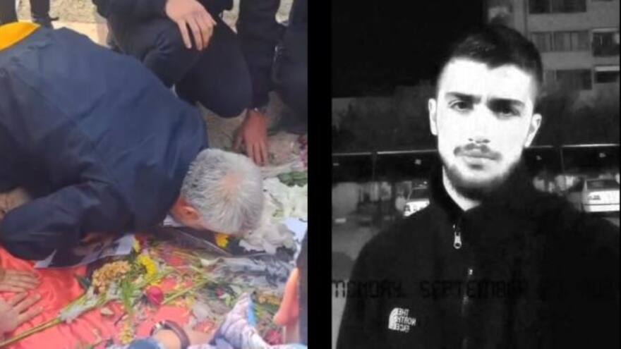 El último adiós del padre de karateca ejecutado en la horca en Irán