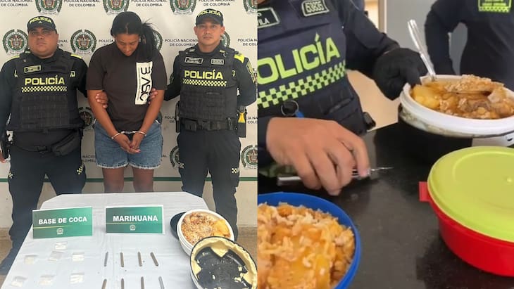 Mujer llevaba droga en ‘cena navideña’ para recluso en estación de Policía de Santo Tomás