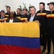 Copa Davis: El Equipo Colombia recibe el pabellón nacional previo a su enfrentamiento ante Turquía