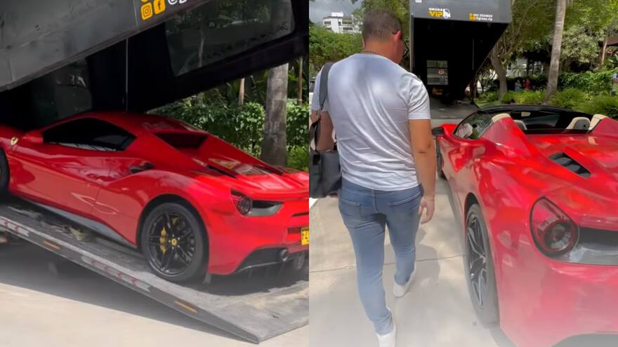 ¿Qué tiene que ver Maluma con un Ferrari que circula en Barranquilla?