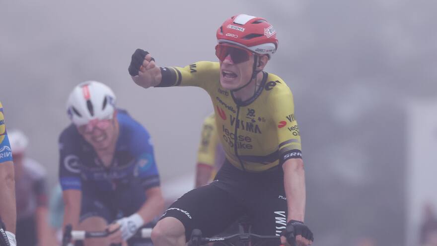 Vingegaard confirma su candidatura a la Vuelta en la cima de Limone Piamonte