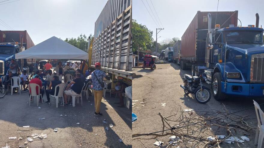 Bloqueada troncal de Los Contenedores por protesta de pescadores en Plato