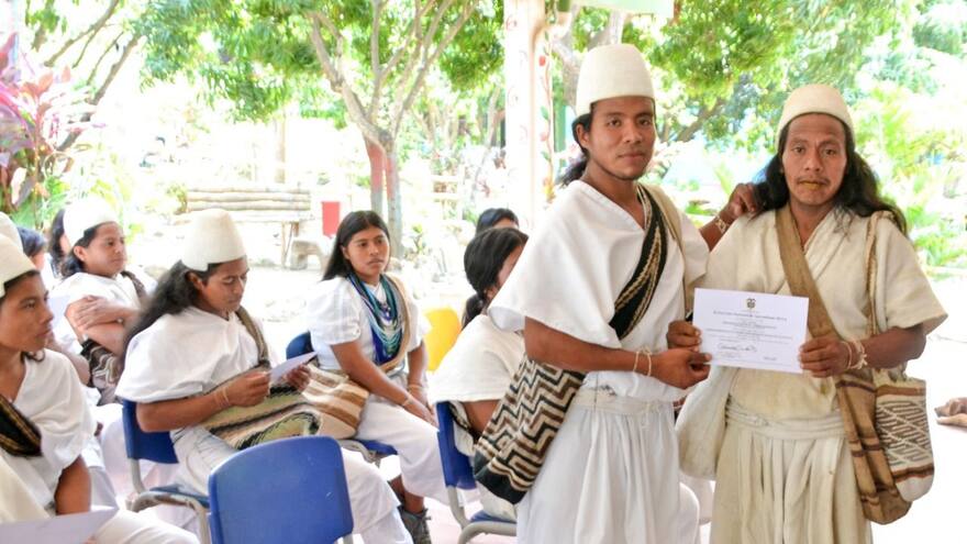 Sena certificó como emprendedores a 35 indígenas de la Sierra Nevada