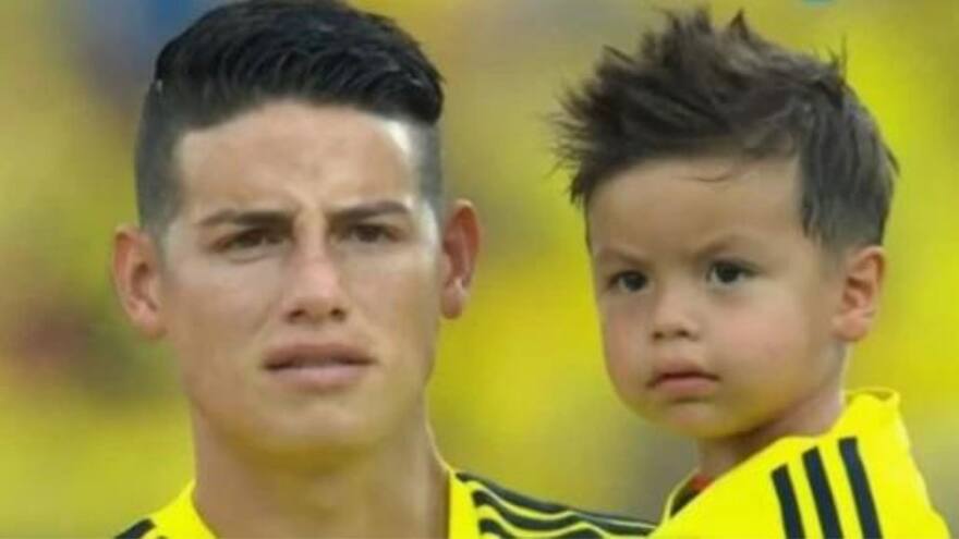 Colombia vs. Uruguay: hijo de James Rodríguez enterneció las redes tras su aparición junto al jugador previo al inicio del partido