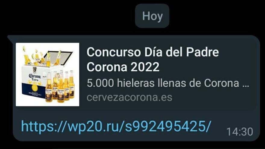 Detectan un falso concurso que regala cerveza por Whastsapp