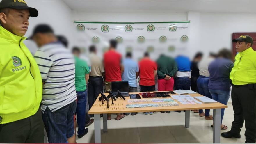 Quince capturados por venta de chance ilegal en cinco departamentos de la Costa