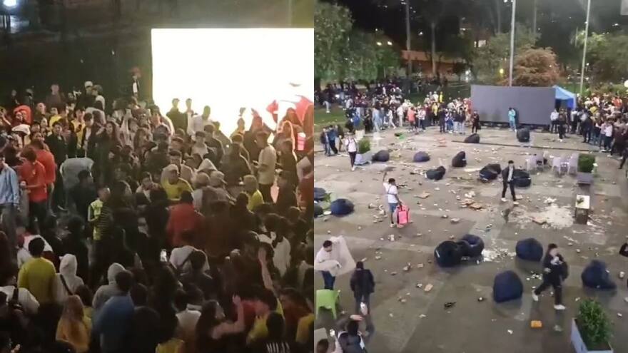 Hinchas de Colombia y Venezuela protagonizaron disturbio durante el partido en Bogotá