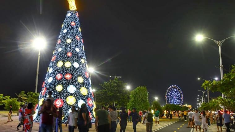 Barranquilla encendió el alumbrado navideño en el Gran Malecón