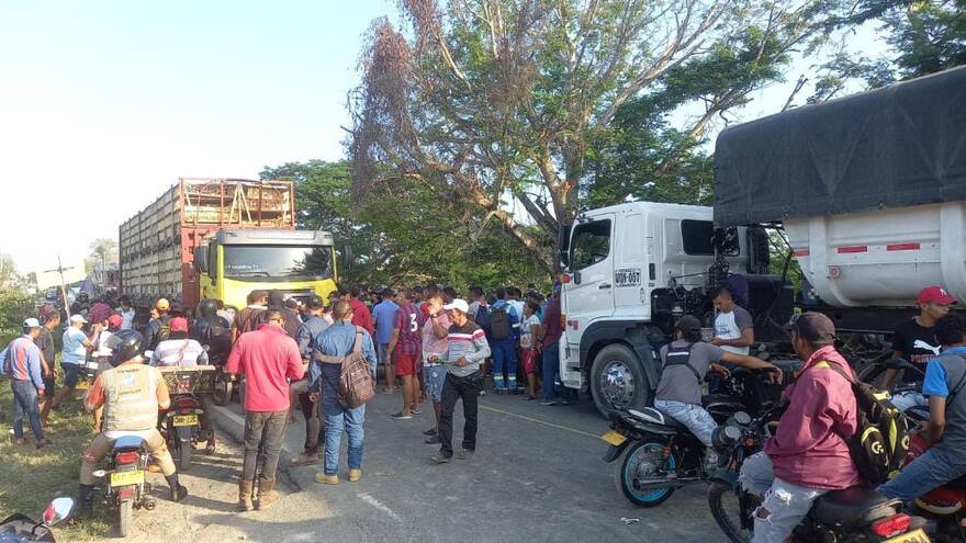 Bloqueo en vía La Cordialidad: comunidad protesta por obras inconclusas