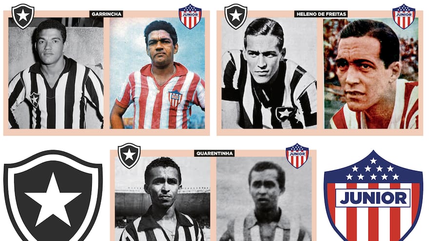Junior y Botafogo, dos equipos unidos por la estela de grandes estrellas