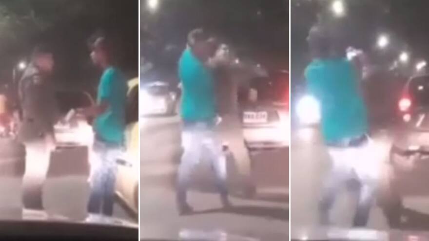 Video: Policía atacó a puños a un taxista tras un choque vehicular en Cartagena