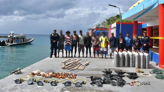 Armada de Colombia incautó pesca ilegal en San Andrés: capturados 12 hondureños