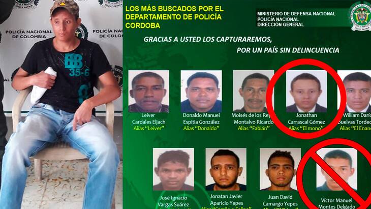 En un retén cayó uno de los más buscados de Córdoba