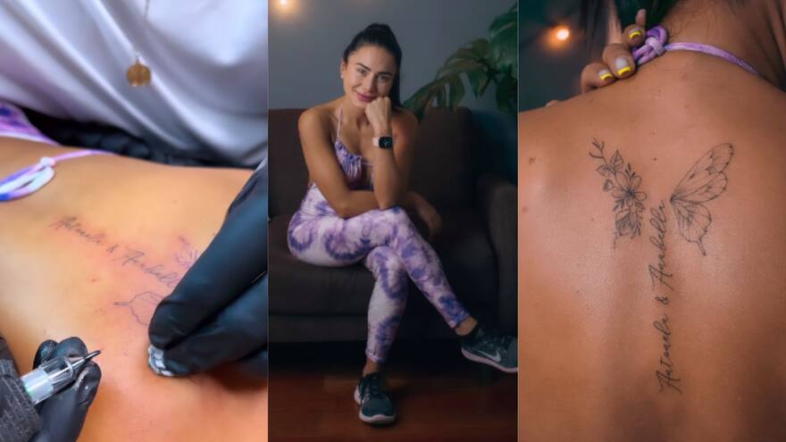 Johanna Fadul enseñó el tatuaje que se hizo en honor a sus hijas fallecidas