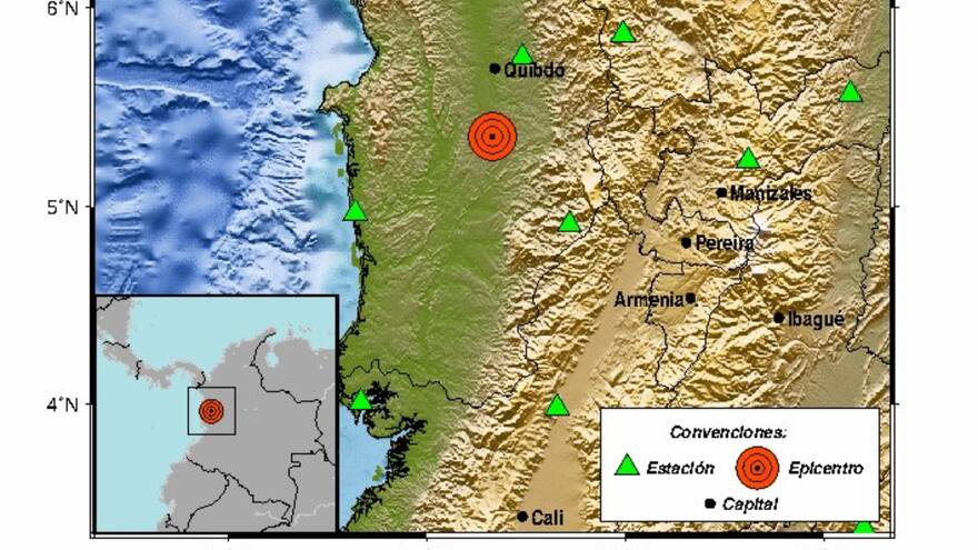 Sismo de magnitud 3,1 sacudió a Colombia en la mañana de este viernes