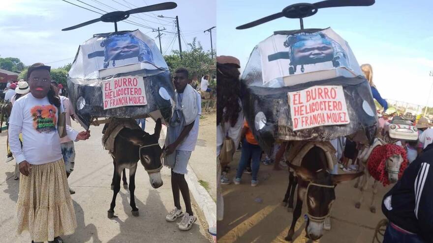 Festival Nacional del Burro: el disfraz ‘Burro helicóptero de Francia Márquez’ ganó en San Antero, Córdoba