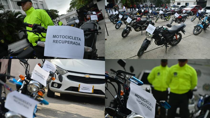 Recuperan vehículos en operativo masivo de la Policía Metropolitana de Barranquilla