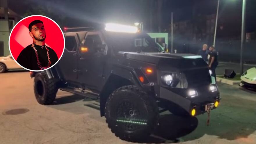 Anuel AA vendió su Bugatti y compró un carro de combate: un tanque civil customizado