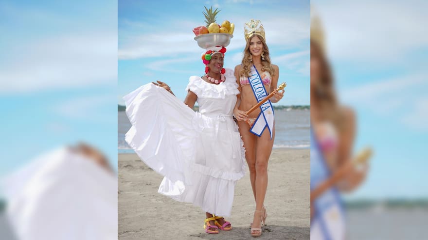 Con tradicional foto junto a palenquera arranca el reinado de Sofía Osío