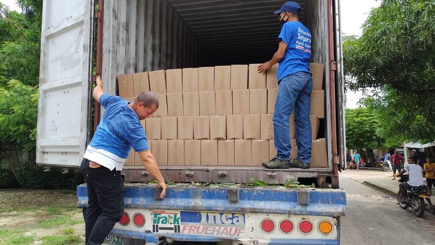 Alcaldía de Polonuevo realiza entrega de ayudas humanitarias en el municipio