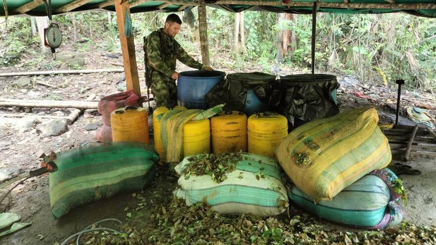 San José de Uré: destruyen dos laboratorios para procesar base de coca en Córdoba