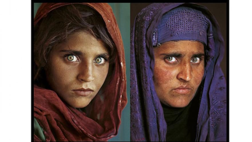 La 'niña afgana' de National Geographic fue evacuada a Italia