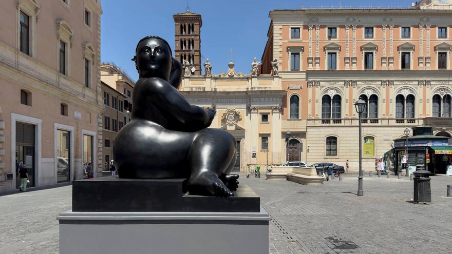 Las obras de Fernando Botero llegan a las plazas de Roma por primera vez