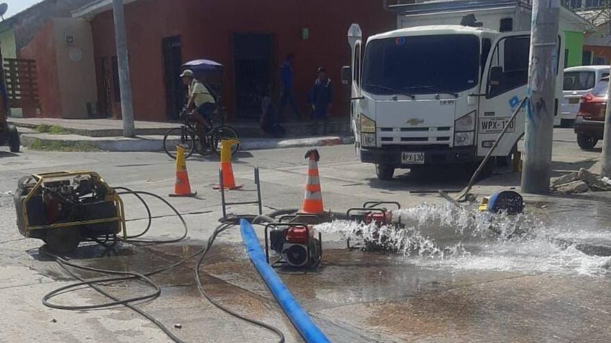 Restablecen bombeo de agua en varios sectores de Barranquilla